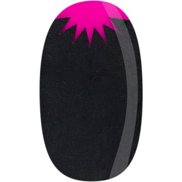 Skinz Nail Decals 24 Count Silver and Pink Sunburst