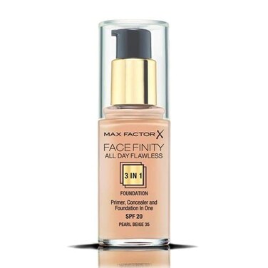 Max Factor Facefinity All Day Flawless 3 In 1 Foundation SPF 20, 30 Ml, 35 Pearl Beige