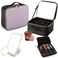 Girl About Town Travel Makeup Bag with LED Mirror - LED Makeup Bag with 10x Magnifier Mirror and Beauty Blender Included - Water-Resistant &amp; Customizable Makeup Case with Lighted Mirror