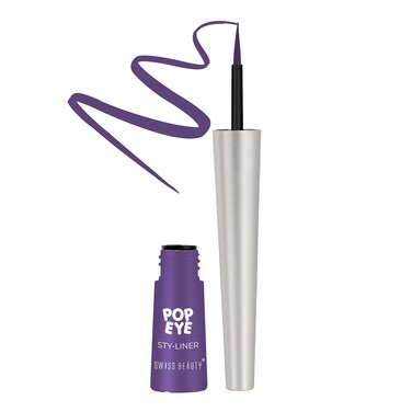 Pop Eyeliner   Waterproof and Long lasting Liquid Eyeliner   Smudge Proof Eye Makeup  Quick Drying  Shade - Plum Purple , 3 ml