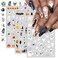 6 Sheets Glow in The Dark Halloween Nail Art Stickers, Cute Pumpkin Ghost Spider Web Skull Bat 3D Design Self-Adhesive Nail Art Decals, DIY Manicure Decoration Supplies Accessories for Women Girls