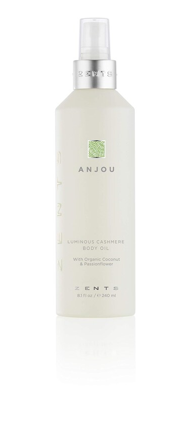 Zents Luminous Cashmere Body Oil (Anjou Fragrance)   Moisturizing Body Oil with Vitamin E &amp; Organic Coconut Oil   Softens &amp; Smooths Skin   8 fl oz