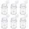 RAYNAG 6 Pieces Mini Empty Loose Powder Bottle Travel Cosmetic Glitter Powder Eye Shadow Shaker Bottle with Sifter and Lids (12 holes)
