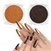 Allstarry Chrome Nail Powder 2pcs Metallic Mirror Effect Dust Glitter Glazed Manicure Decoration Reflective Pigment for Gel Polish Nail Art Decoration Resin Craft, Festivals - Coffee Brown