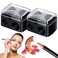 Andy's Orchids Make Up Sharpener, Dual Holes Cosmetic Pencil Eyeliner Lip Pencil Sharpener, Eye Liner Eyebrow Trimmer with Cover 5Pcs