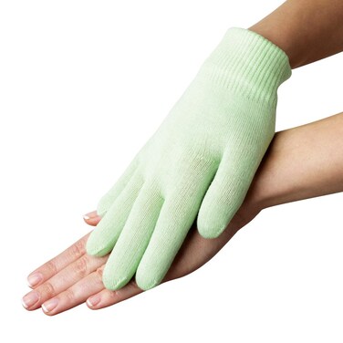 Green Moisturize Soften Repair Cracked Skin Moisturizing Treatment Gel Jojoba Oil Vitamin E SPA Gloves 1Pair