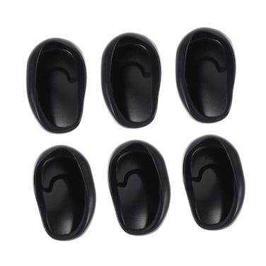 Beavorty 6pcs Earmuffs Heat Protector for Hair Black Ear Cuff Black Hair Dye Ear Protectors for Hair Dryer Ear Protector for Salon Hair Salon Earmuffs Hair Dyeing Supplies Plastic Hairbrush