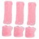 6pcs Fleece Sponge Hair Curler Rollers, Heatless Spiral Curling Iron Home Tools for Overnight Curls, Sleep in Curly Pink