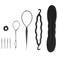 Hair Tail Tools, Hair Braiding Tool Set 9PCS French Centipede Braiders Loop Tools DIY Hair Styling Twist Plait Flipper Pull Through Ponytail Ponytail Maker Ties Bulk Double Hook U Clips Sponge Disc