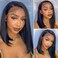 Lace Front Bob Wigs Human Hair Pre Plucked 13x4 Lace Frontal Wigs Human Hair With Baby Hair Bleached Knots Virgin Glueless Human Hair Wigs for Black Women 150% Density Natural Color 12inch
