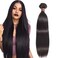 Human Hair Extensions Virgin Straight Hair Brazilian Virgin 1 Bundles Hair Weave Bundles 100% Human Hair 8 Inches 9A Grade Natural Black Color (1Bundles Straight Natual Color, 8 inch)