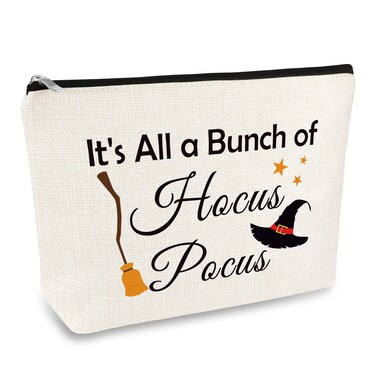 Halloween Witch Gift Makeup Bag for Girls Women Best Friends Sister Party Present Cosmetic Bag Halloween Themed Lovers Gift for Sisters Friends Colleagues Daughter Coworker Travel toiletries Pouch