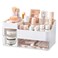 HBlife Makeup Organizer for Vanity Bathroom Organizer Large Skincare Organizers with 3 Drawers Makeup Organizers and Storage Cosmetic Storage, White