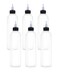 6 Pcs 8oz Plastic Squeeze Bottles with Twist Top Cap, 250ml Clear Dispensing Bottles, Empty Squirt Bottle for Liquids, Sauces, Arts, Crafts, Travel