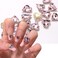 20PCS 3D Heart Nail Charms - Crystal Heart Nail Rhinestones Nail Gems Nail Art Charms for Women Nail Art Designs DIY Accessories Craft Nail Art Supplies for Valentine Nail Decoration