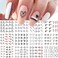 12pcs Heart Nail Art Stickers - Valentine Nail Stickers Black Hollow Heart Nail Decals Red Small Heart Designs Nail Supplies Valentine Water Transfer Stickers Nail Accessories for Nails