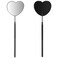 Lovely Lash Mirror - Heart Shaped Detachable Stainless Steel Eyelash Mirror, 2.2inch Lash Extension Supplies and Tools, Black