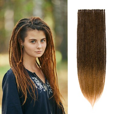 36 Inch 10 Strands Dreadlock Extensions Reggae Hip-hop Synthetic Hair Hippie Style Hair Dread Braids for Women and Men (36"strands of 10, 1B/27#)