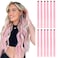 DOORES 22 Inch Hair Extensions Clip ins, 12 Pcs Pink Hair Extensions Colored for Kids Synthetic Hair Party Highlights Long Straight Hair Clip Extensions for Women Birthday Gifts (Pink)