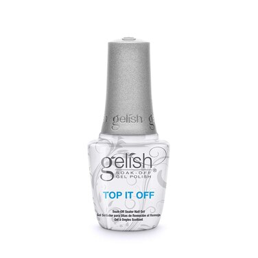 Gelish Top It Off, Sealer Gel Top Coat LED Polish, High-Gloss Nail Polish Top Coat for Long-Lasting Shine and Durability - Perfect for Professional and At-Home Use, 0.5 oz