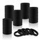 [125 PCS] Black Cotton Hair Bands for Women and Girls - Thick Seamless Ponytail Holders, No Damage Elastics for Curly and Heavy Hair by Ayogost