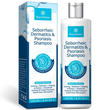 Roycederm Psoriasis Shampoo, Seborrheic Dermatitis Shampoo, Folliculitis Shampoo, Dandruff Shampoo, Scalp Psoriasis &amp; Seborrheic Dermatitis Treatment, Dry Itchy Scalp Treatment