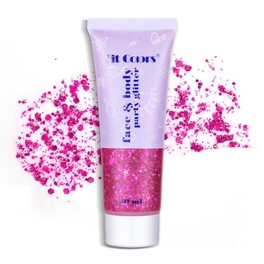 TEOYALL Long Lasting Rose Body Glitter Holographic Sparkling Cosmetic Grade Chunky Glitter for Face Hair (Rose)