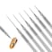 Nail Art Liner Brushes 6Pcs Fine Line Nail Art Brush Liner Brush For Nails Gel Professional Nail Detail Brushfor Long Lines Thin Details Fine Drawing Sizes 5/7/9/11/20/25mm(Silver)