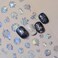 3Sheets Fireworks Nail Art Stickers Laser Light Sparkling Decals for Women Girls Happy New Year Acrylic Manicure Nail Design Nail Art Accessories (Fireworks)
