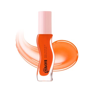 Gisou Honey Infused Hydrating Lip Oil, Nourishing Lip Moisturizer for Dry Lips, High Shine, Smooth Finish, Sheer Hot Coral Shade, Tropical Mango Passion Fruit Scent, Mango Passion Punch, 8ml