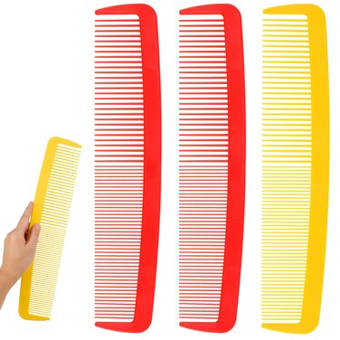 Ipetboom Giant Hair Styling Combs - 3 Pcs Natural Wide Tooth Combs for Women and Men, Halloween Costume Props, Barber Tools