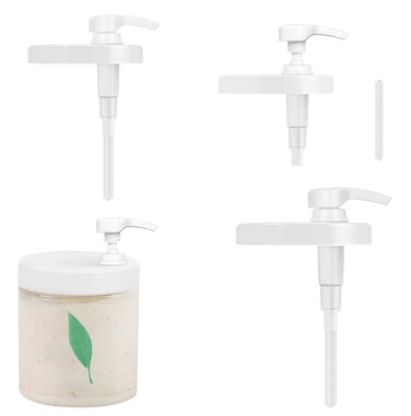 2Pcs Pump Lid for Elizabeth Arden Green Tea Body Cream 16.9oz, Universal Pump for 3.54inch Diameter Mouth, Pump Dispenser(89/400 Size Neck) Fits for Body Cream 13.5oz Jars When Cut Tube Short