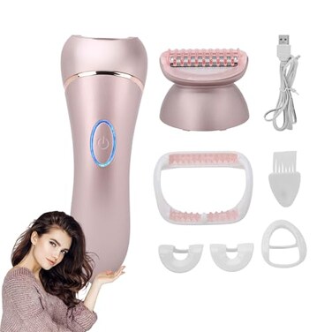 Epilator for Women, Electric Hair Remover, IPX6 Waterproof, 4-in-1 Tool, Pink