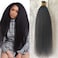 Kinky Straight I Tip Hair Extensions 100 Remy Human Hair Keratin Stick Tipped Hair Extensions Cold Fusion Hairpiece #1B Black 20 Inch 100g/pack 1g/strand