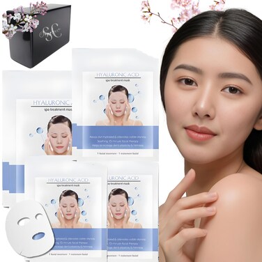 Face Masks Skincare   20-Pack Hydrating Hyaluronic Acid Face Sheet Mask   Anti-Aging Skincare   PH Balanced for Sensitive Skin   Not Tested on Animals   Korean Skincare