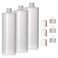 8oz Natural Color HDPE Squeeze Bottles with Disc Cap and Squirt Cap (3 Pack) (8oz)