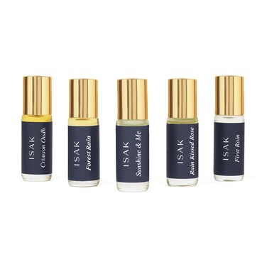 ISAK Luxury Alcohol-Free Attar for Men &amp; Women, Long-Lasting Roll-On Perfume, Discovery Pack of 5 Assorted Attars, 3ml Each, Premium Fragrance, EDP Alternative Perfume Oils