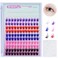 Colored Lash Clusters Individual, AMilHiTon 144Pcs Faux Mink 14mm D Curl 6 Colored Natural Wispy Eye Lashes for Halloween Cosplay Art Party at Home DIY Eyelash Extension(8231 Mixed)