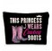 Sufamb This Princess Wears Cowboy Boots Makeup Bag,Retro Western Cowgirl Boots Cosmetic Pouch,Christmas Birthday Gifts for Teen Girls Best Friends,Cowgirl Gifts for Girls