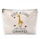 Just A Girl Who Loves Giraffes Makeup Bag,Cute Cartoon Giraffe Cosmetic Pouch for Women Girls,Christmas Birthday Gifts for Giraffe Lovers Sister Daughter