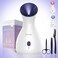 Newbealer 2in1 Facial Steamer, Hot Mist Facial Aromatherapy Humidifier Atomizer, Large Face Steamer Unclogs Pores Sinuses Moisturizing, Home Sauna Spa with Eyebrow Set (Purple, 170 ml)