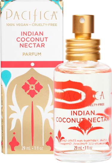 Pacifica Beauty, Indian Coconut Nectar Spray Clean Fragrance Perfume, Made with Natural &amp; Essential Oils, Fresh and Warm Vanilla Scent, Vegan + Cruelty Free, Phthalate-Free, Paraben-Free