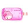 Kawaii Anime Clear Makeup Bag, Cute Mini Cosmetic Bag with Zipper for Purse, Hanging Travel Toiletry Bag for Women, Girls (Mele-pink)