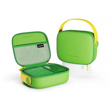 Travel Makeup Bag -EVA material, Large Capacity, Waterproof, Easy to Clean, Segregated, Perfect for Women, Girls - Essential Organizer for Makeup, Skincare, Charger &amp; Eyeliner (Green, L size)