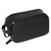 Toiletry Bag for Men, Full Grain Leather Travel Pouch Shaving Dopp Kit Bathroom Toiletries Organizer Bags, Black