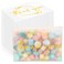 Ireer 100 Pcs Thank You Gift Makeup Bags EVA Clear Cosmetic Bag with Zipper Mini Makeup Thank You Toiletry Cosmetics Bulk Gifts for Women Birthday Daughter Sister(White, Gold)