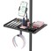 Adjustable Metal Lash Tray Holder for Lash Tech Essentials - Functional Lash Trays Organizer with Phone Holder &amp; Headband Holder Clip on Ring Light for Salon or Homes Use for an Origanized Workspace