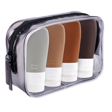 INSFIT Portable Travel Bottles, TSA Approved Travel Size Bottles Leak Proof Travel Containers for Toiletries, BPA Free Refillable Travel Accessories for Shampoo Body Wash Liquids 4 PacK