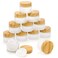 ZENFUN 16 Pcs Glass Cosmetic Containers 50 Gram/50ml Empty Sample Jars with Leak Proof Lids, Frosted Glass Bottle, Small Makeup Sample Jars, Refillable Travel Jars for Cream, Lotions, Lip Balm