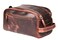 Premium Leather Toiletry Bag Travel Dopp Kit Unisex (King Size) extra 3 Leather items :Shaving Brush Case, Razor Protective Travel Case (Combo of 4 Items)